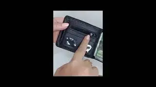 carteira masculina preta couro legitimo