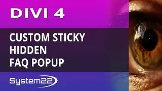 Divi 4 Theme Custom Sticky Hidden FAQ Popup