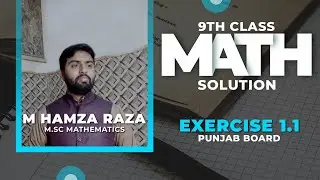 9TH Class Mathematics Exercise 1.1 Complete Solution | Punjab Board