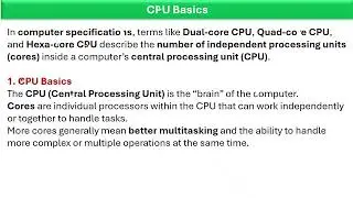 Computer Specification Part 1