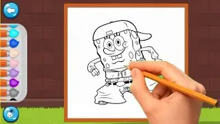 Spongebob SquarePants - Drawing And Coloring For Kids! Cartoon Drawings