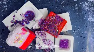 ASMR | Glitter Baby Oil Pour | Pink Dyed Beauty