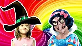ВЕДЬМА Заколдовала МАШУ Челлендж УГАДАЙ ПРИНЦЕССУ #4  Принцессы Диснея Белоснежка Обнимашки с Машей