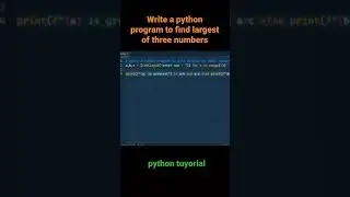 Write a  program to find largest of three numbers 