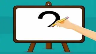 Learn the number 2 - Learn how to trace number.