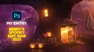Spooky Photoshop Speed Art: Join Benny's EDIT WAR 2021 Challenge!