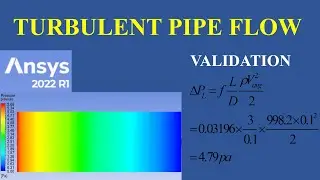 ANSYS Fluent Tutorial | Turbulent Pipe Flow | Flow Losses in pipe