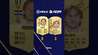 Real Madrid FIFA 21 vs FC 24 🥲 #fifa #ratingyourteams #football #fc24