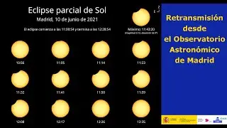 Eclipse parcial de Sol 10-jun-2021 desde el Obs. Astronómico de Madrid