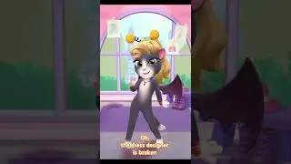 [My talking Angela 2] glitch naked Black and white cat ciapka sister cats piekuni