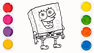 Learn how to Draw and Color SpongeBob | Drawing & Coloring for Toddlers | Easy drawing Step by step