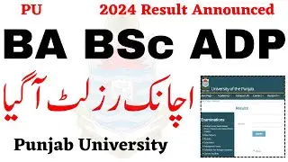 PU Result Announced BA BSc ADP ADA ADS 2024 | Punjab University Result Check 2024 | ADP BA BSc PU