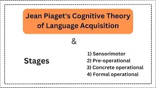 Cognitive Theory of Language Acquisition | Stages of Jean Piaget's Theory