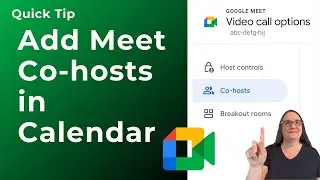 Add co-hosts to your Meet meeting in Google Calendar
