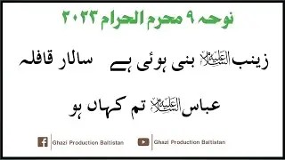 Urdu Noha Lyrics 9 Moharram Shab e Juloos| زینبؑ بنی ہوئی ہے سالار قافلہ |Dasta Abbasia Ghadir Town