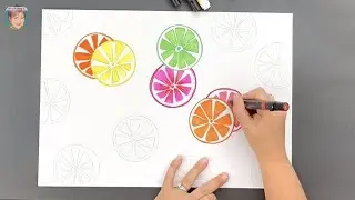 Citrus Slices Art Project - Easy Summer Art Project for Kids!