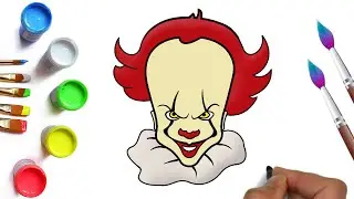 How to draw Pennywise the clown from the movie IT easy drawings for sketching drawings for beginners