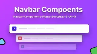 How to use Figma Bootstrap 5 UI kit Navbar Components?