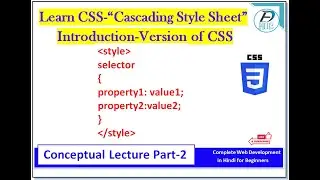 Versions of CSS Part-2||Version of CSS CSS1 CSS2 CSS3||What is CSS in Hindi|CSS Tutorial in Hindi