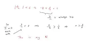 A proof of a simple sequence converging using the epsilon definition