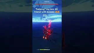 "helping" my newer friend with genshin bosses | #genshinimpact #genshin #gaming #relatable #shorts