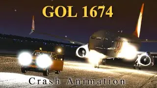 GOL 1674 (The miracle on the galeão) | Crash Animation |