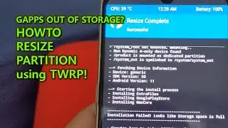 How to Resize System Partition using TWRP when Gapps Out of Storage!
