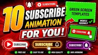 🔥 10 FREE Mobile-Friendly Subscribe Button Animations for YouTube & Shorts video's #shorts #protips