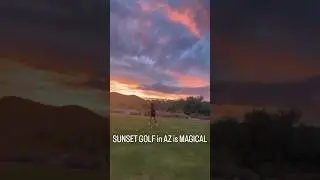 🤩🎨Sunset, Monsoon golf in AZ is stunning ⛳️‼️ #golf #views #monsoon #sunset #wow #nofilter