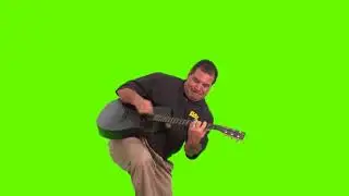 Greenscreen of Phil Swift Playing the Guitar