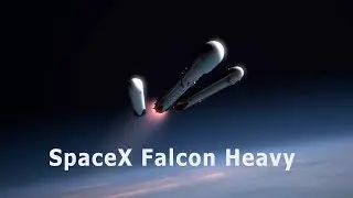 SpaceX Falcon Heavy анимация