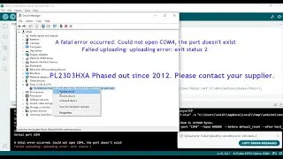 ESP32-CAM fatal error occurred Could not open COM4