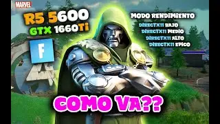 RYZEN 5 5600✅ GTX 1660TI✅FORTNITE 4 capitulo 5 Alerta DOOM!! ✅TEST IN GAME