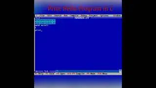 Programming in C... Print Hello in C Programming Language for Beginners #shorts