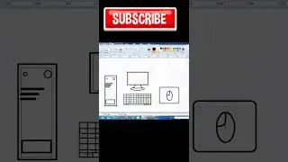 How to draw desktop computer 🖥️ 💻 PC in MS Paint 