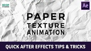 How to create Paper Texture Animation | After Effects Tutorial | Crumpled Paper Texture Motion