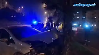 Aydınlatma direğine çarparak durabildi