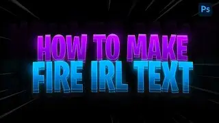 Photoshop Tutorial: How To Make FIRE IRL Text For Thumbnails! IRL Thumbnail Text!