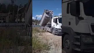 Речная галька 5-15 мм, разгрузка