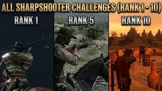 ALL Sharpshooter challenges(RANK 1 - 10) - Red Dead Redemption 1