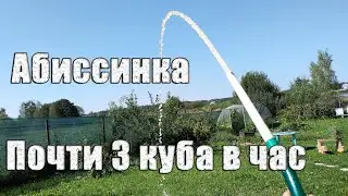 Excellent flow rate. Almost 3 tons per hour. Abyssinian well in the Mozhaisk district, Moscow reg...