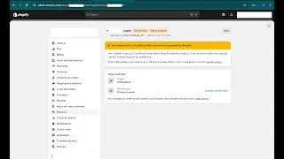 Solving Your domain has a Cloudflare Proxy, which is not supported by Shopify