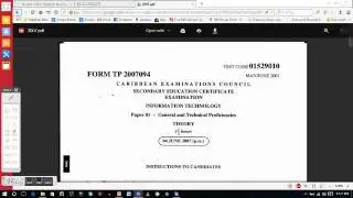 how to download past papers for information technology for CXC