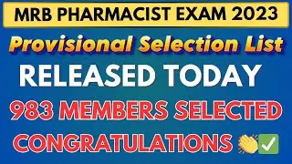 MRB Pharmacist PSL Released Today