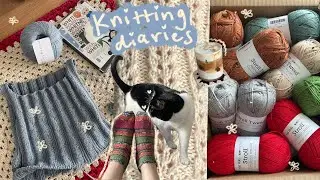 knitting vlog 🫐 mixed rib cami & sock girl summer