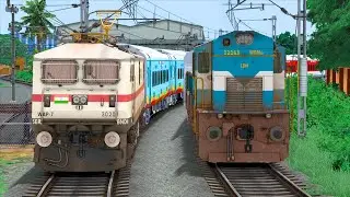 HUMSAFAR EXP OVERTAKE RUNNING LHB EXP | BUMPY RAILROAD | Train Simulator | Railworks 3 | NTG GAMING