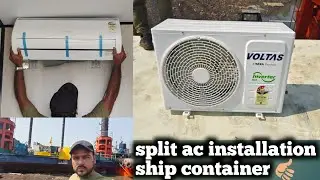 ac installation voltas inverter split AC  #abdlrestoration #ac #longvideo