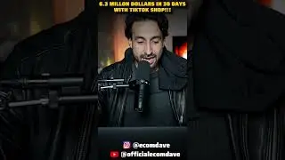 6.3 million dollars in 30 days with TikTok Shop!!! Full video on my channel.