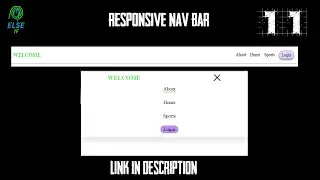 Responsive Navigation Bar using Html Css Js | Else If