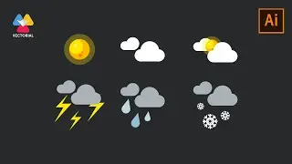 Weather icons tutorial in Adobe Illustrator